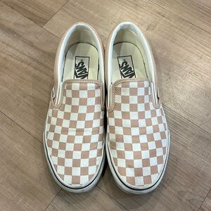 Women’s Pink Checkered Vans Sz 9